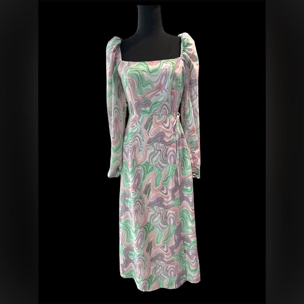 Love And Piece Maxi Dress Long Sleeve Sz Small